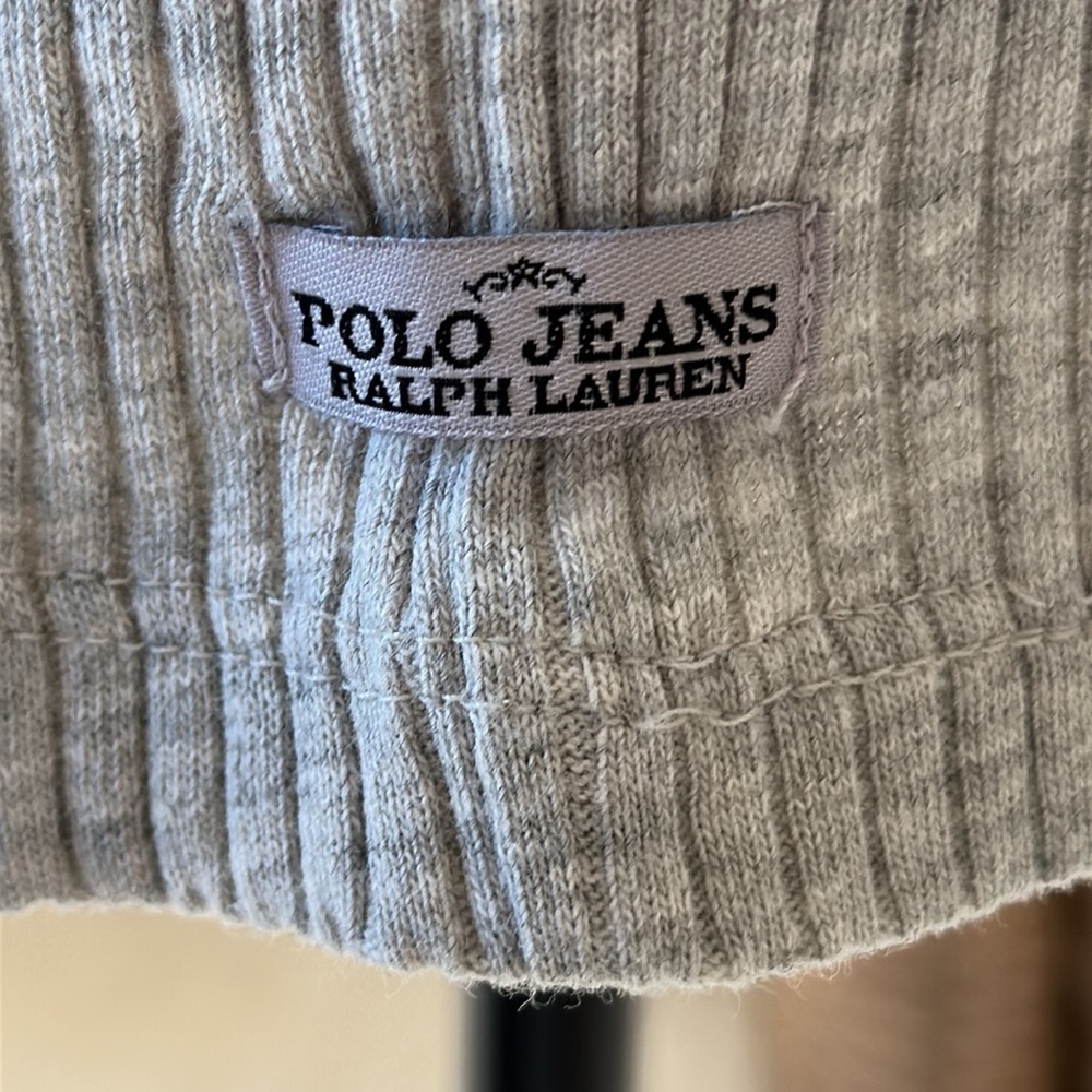 Ralph Lauren Polo Jeans Ribbed Tee with Pocket on Sleeve - Picture 6 of 13